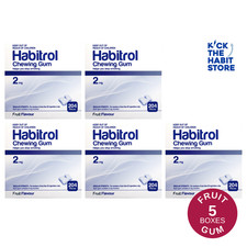 Habitrol Gum 2mg Fruit 1020 Pieces 5 Boxes x 204 pcs Sugar Free 2027