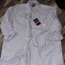 Chaps Stretch Button Up Size XL
