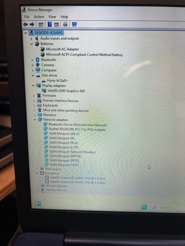 HP Stream 14 Intel N4000 @ 1.10GHz / 4GB RAM / 64GB SSD / Win 11 / FOR PARTS - Afbeelding 8 van 9