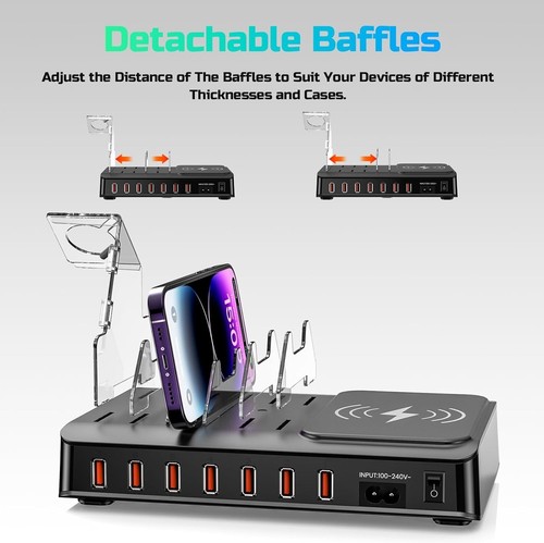 Charging Station for Multiple Devices USB - Photo 6 sur 7