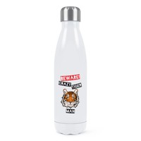 Beware VerrüCkte Tiger Mann Doppelwand Wasserflasche Lustig Tiere Thermo
