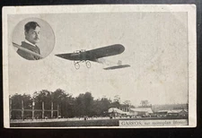 Mint France Real Picture Postcard Early Aviation Garros On Bleriot Monoplane