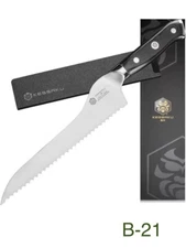 Kessaku 8-Inch Offset Bread Deli Serrated Knife - Dynasty Series German Steel