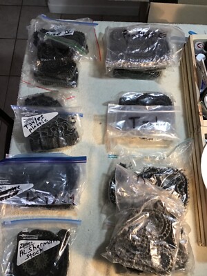 heng long 1/16 plastic tracks, lot of 17, all models, king tiger, tiger 1, t-34/