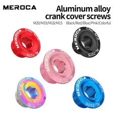2pcs MEROCA Crank Dust Caps MTB Crankset Cover M15 M18 M19 M20 Aluminium Alloy