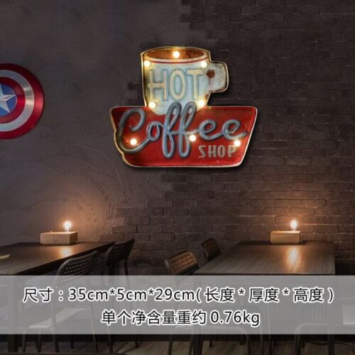 Neon Deco Signs Vintage Light LED Panels for Pub Bar Restaurant Coffee - Picture 8 of 26