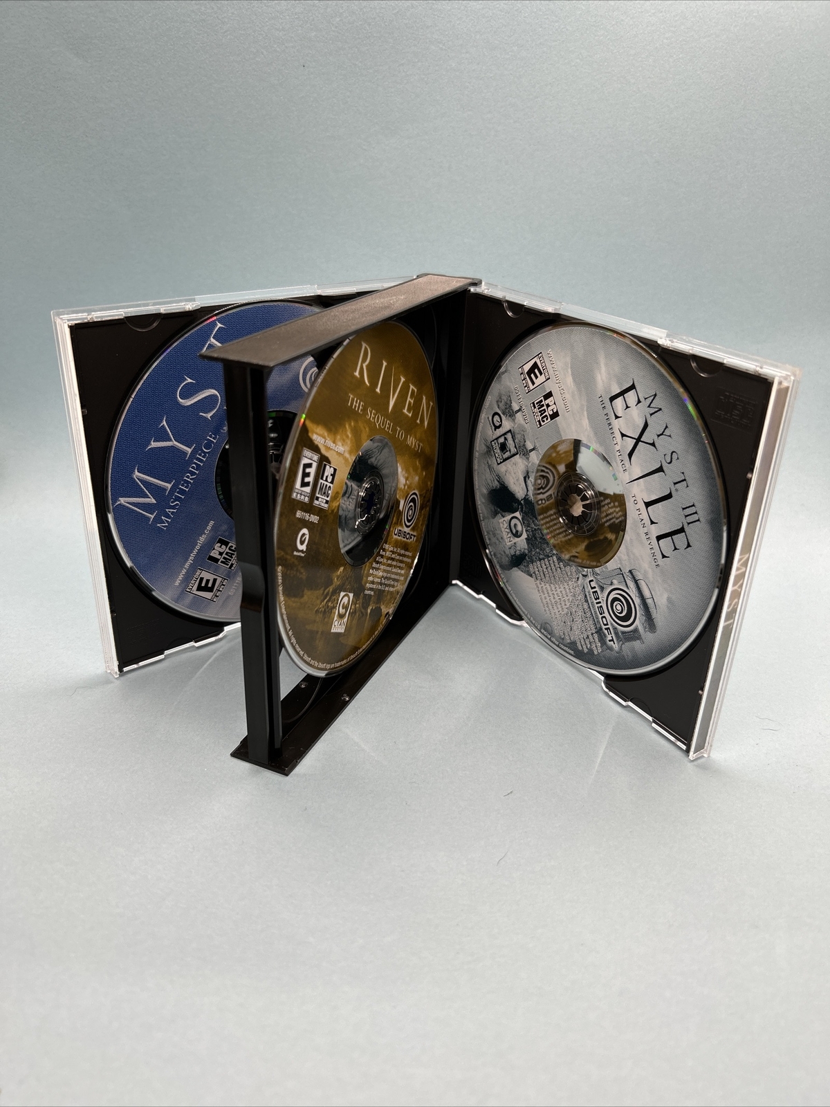 MYST 10th Anniversary DVD Edition 3-Disc Set RIVEN EXILE Ubisoft - Big Box