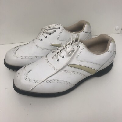 Etonic Lites Golf Shoes Size 9.5 Etonic Lites G11128 7930 Mens White Brown Lace Up Golf Shoes  main image 4