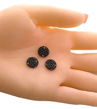 20 pcs Antiqued Copper 11mm Filigree Flower Flat Round Bead Links Connectors