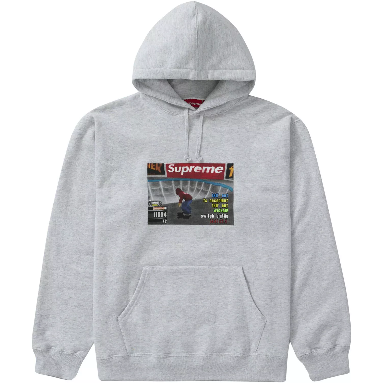Sweat à capuche Supreme Thrasher gris cendres
