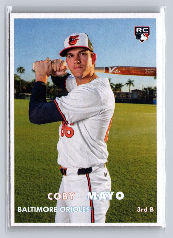 2025 Topps Heritage 25th Anniversary H25-6 Coby Mayo, Baltimore Orioles