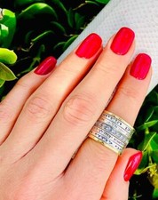 Spinner Ring for Women Hebrew Blessings Fidget Ring Sterling Silver Israel