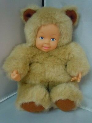 ANNE GEDDES 8.5'' CUTE Soft Plush BABY BEAR Doll Toy 1998 Stuffed Animal Teddy