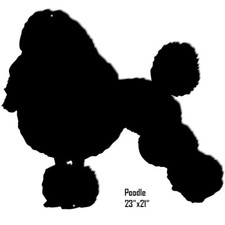 Vintage Style Metal Sign Poodle 21 x 23
