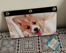 Jot Brand Pembroke Welsh Corgi Puppy Plastic Binder Pencil Zipper Pouch School