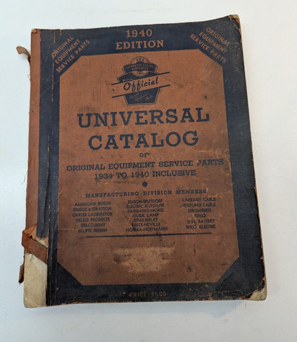 Automotive Electrical Association Universal Catalog 1934 to 1940 Edition OESP