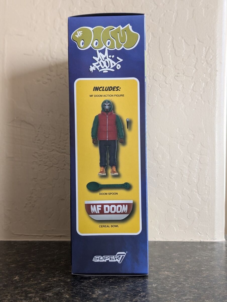 MF DOOM - Action Figure & Cereal Bowl / Spoon Set In Box MF DOOM - Action Figure & Cereal Bowl / Spoon Set In Box