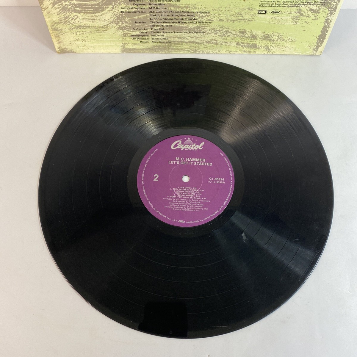 MC HAMMER レコードセット M.C. Hammer Let's Get It Started Record - Untested Condition