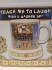 Teach Me To Laugh Mug And Warmer Set w/Artwork Teacher Gift BNIB  Free Shipping!