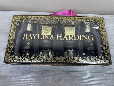 Baylis & Harding England Midnight Rose 4 piece Bath Accessories Gift Set New