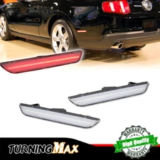 Side Marker Indicator Light Clear Lens Rear Red Lamps For 2010-2014 Ford Mustang