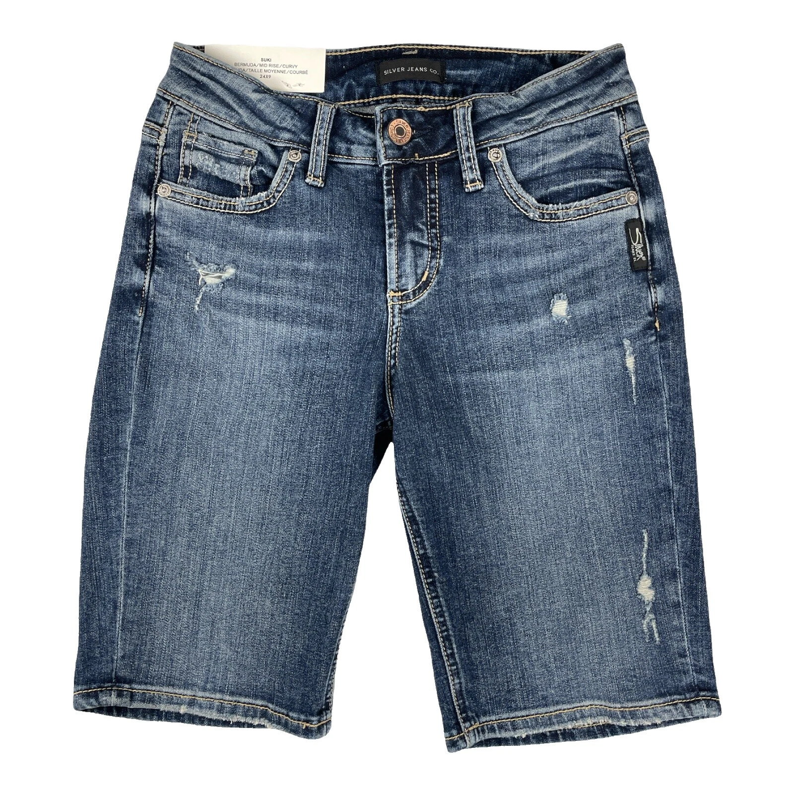 Pantalones cortos de mezcla de algodón Silver Jeans para Mujeres