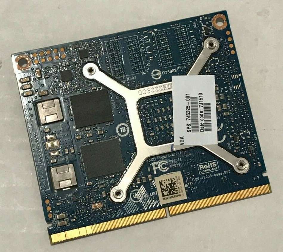 HP ZBOOK 15 G2 OEM 1GB NVIDIA N15P-Q2-B-A1 VIDEO CARD, 745325-001