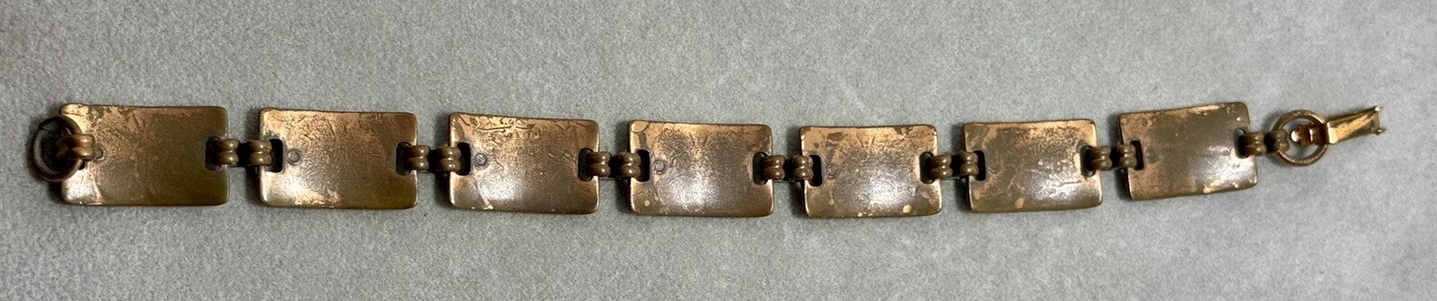 Vintage Solid Copper Panel Linked  Bracelet South… - image 3