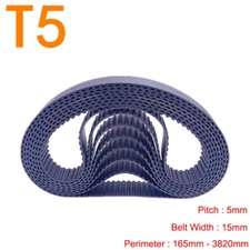 T5 Synchronous Belt 5mm Pitch Rubber Close Loop Timing Belt 15mm Width Printer