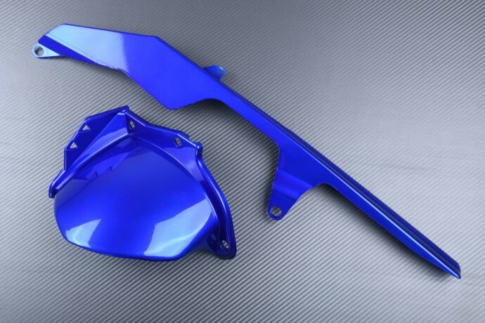 Garde-boue arrière bleu avec protège-chaîne pour moto Yamaha YZF-R1 RN22 ans 2009-2011