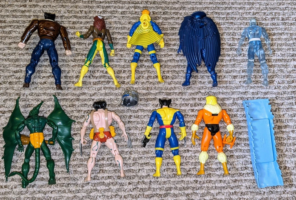 1992 & 1993 Vintage X-Men ToyBiz SERIES 2 action figure lot w/accessories Marvel - Image 2 of 2