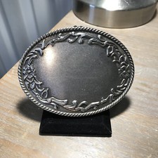 Vintage Class Company Italia Floral Design Ready To Be Engraved Belt Buckle Z26 