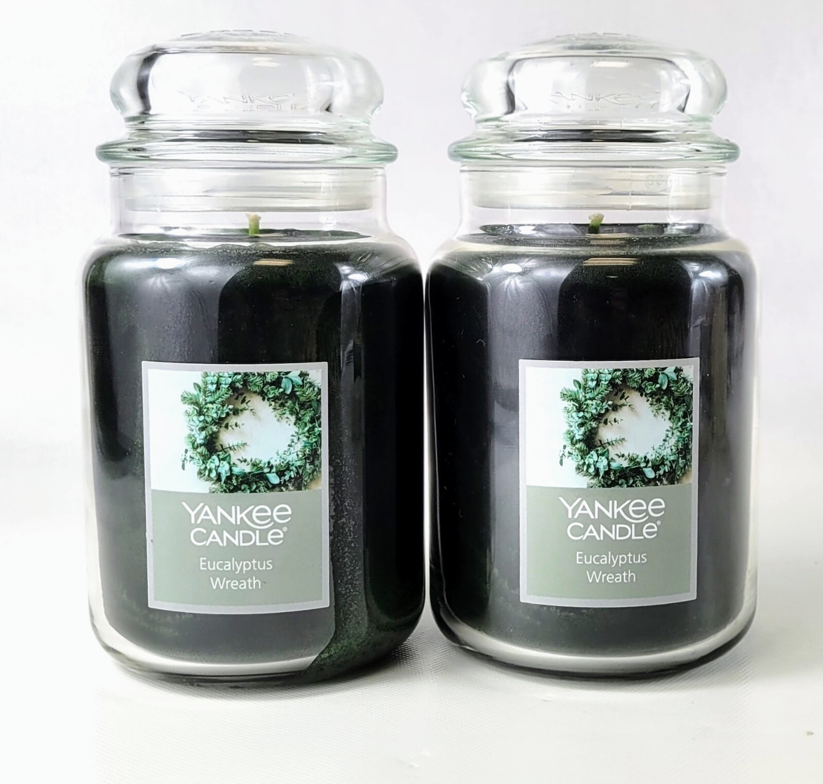 X2 Yankee Candle Eucalyptus Wreath Large 22 oz Single Wick Jar Candles NEW eBay