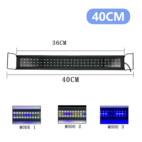 RGB Aquarium Fish Tank Aquarium Light LED Waterproof Full Spectrum Aqua Lamp - Picture 22 of 24