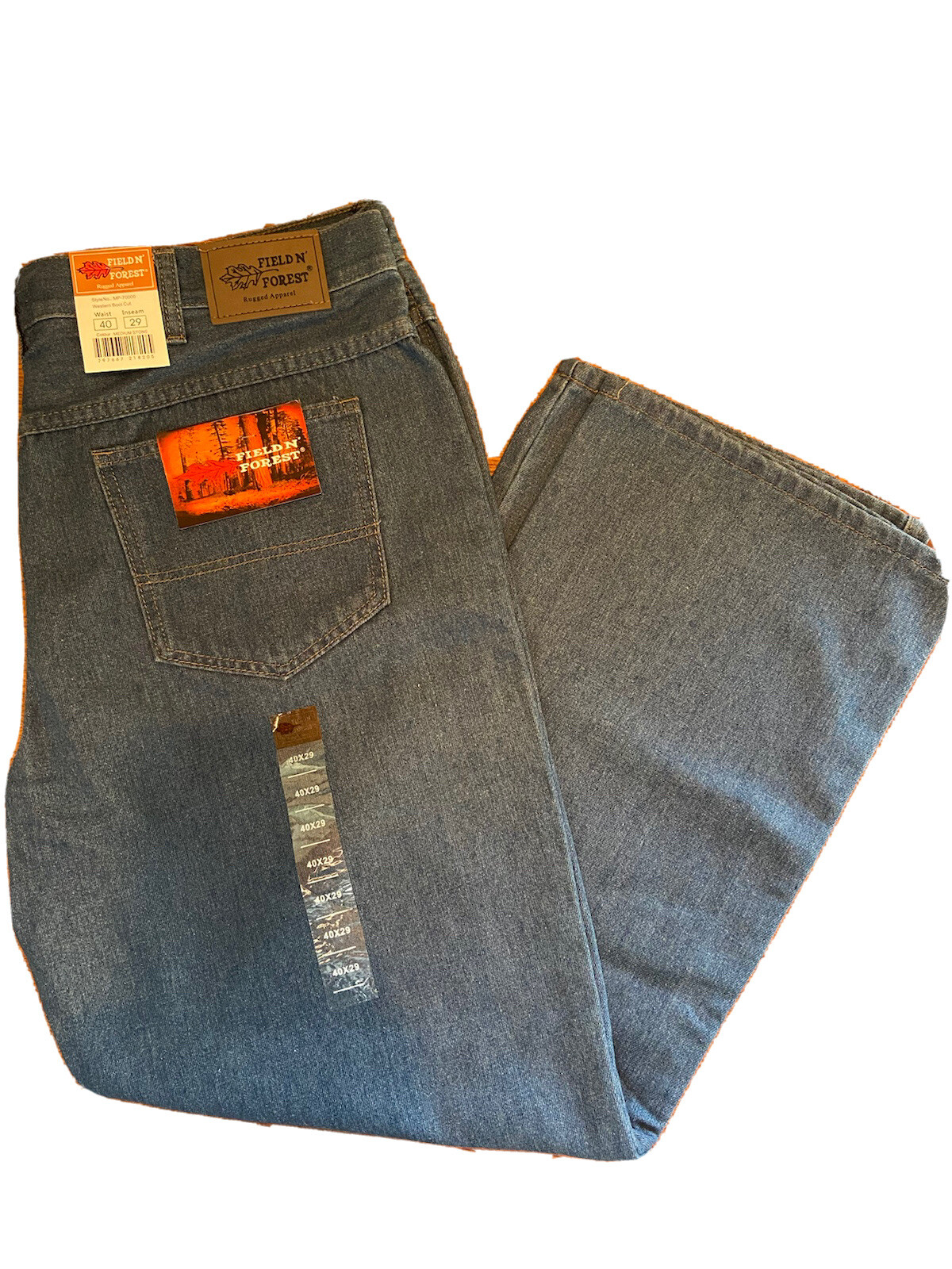 Field N' Forest Men 40x29 Jeans Denim Blue Western Boot Cut NWT eBay