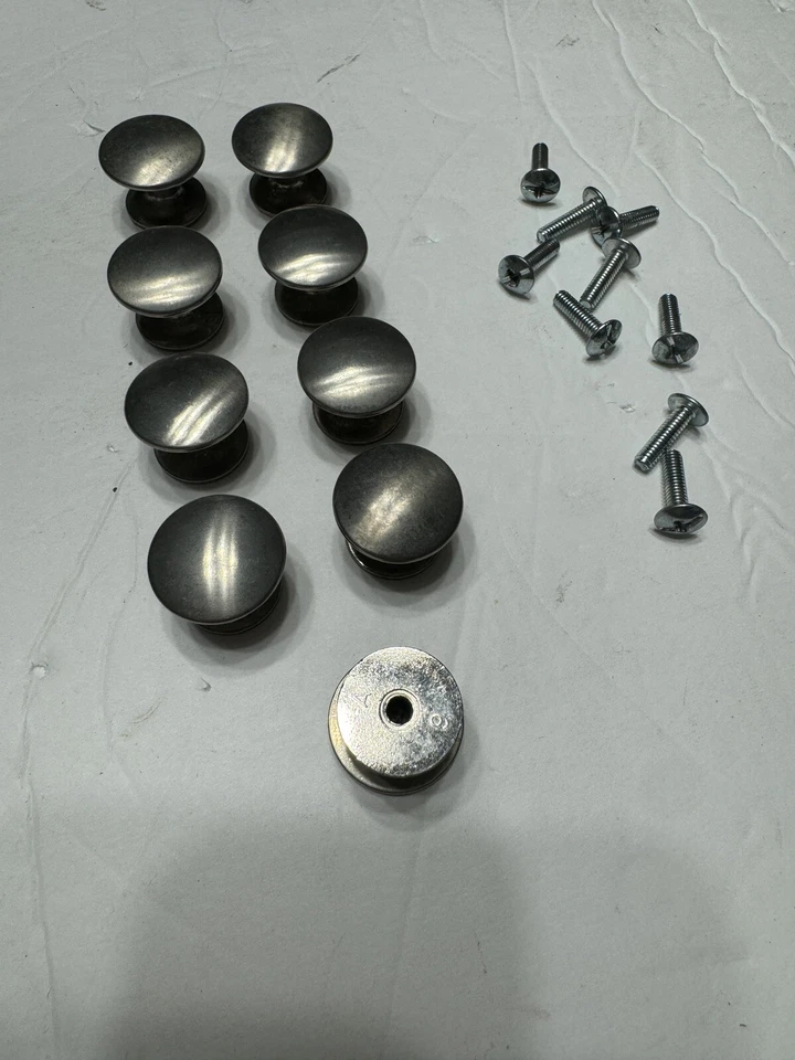 9 pincéis de prata níquel 3/4” diâmetro parafuso único montagem puxadores puxadores - Imagem 4 de 4