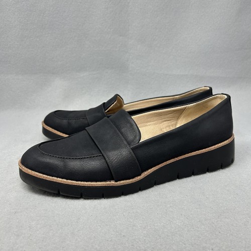 LifeStride Ollie Slip On Loafers Flats Black Suede Women's Size 8.5 M