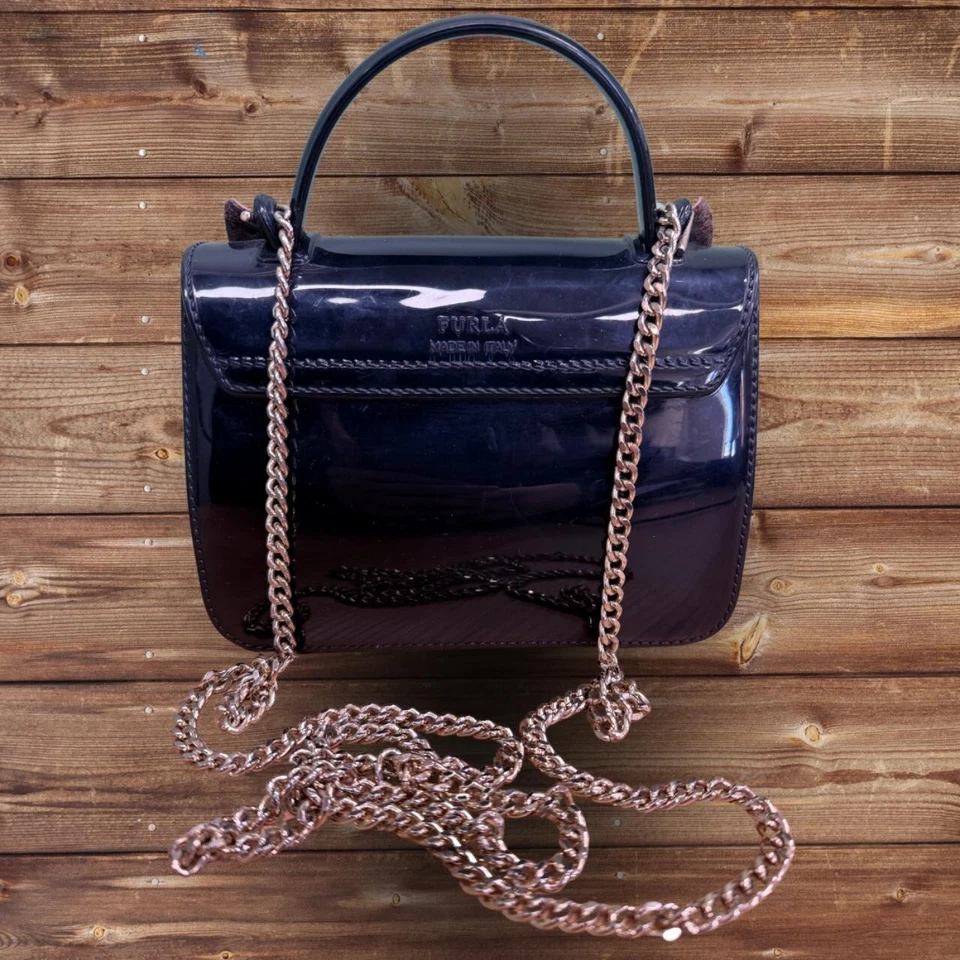 Bolso FURLA Candy Ginger Cat | Cuero PVC Rosa Raro | $789 RARO ¡Edición Limitada! Foto 3 de 4