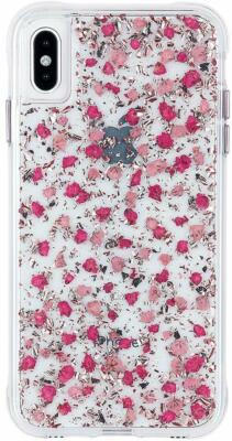 iPhone XS Max Hülle Blumen Case-Mate Glitzer Schutzhülle Karat Blütenblätter klar