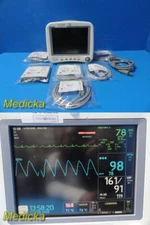 GE Dash 4000 Patient Monitor (2X IPB, NBP, ECG, SpO2, TEMP) W/ NEW Leads ~ 36802