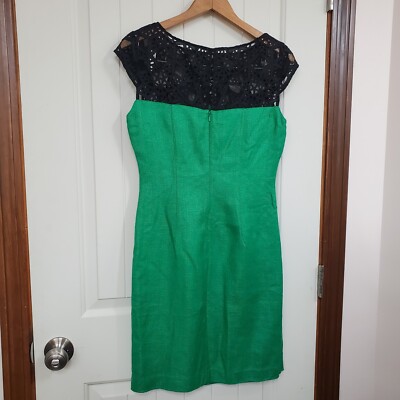 Kay Unger green & black woven 100% silk dress 4 party church work casual party | eBay Kay Unger green & black woven 100% silk dress 4 party church work casual party | eBay
