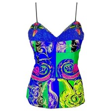 Gianni Versace Istante S/S 1991 Crystal Embellished Beaded Bustier Top