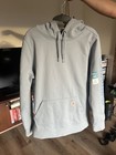 Carhartt Women’s Rain Defender RD Relaxed Fit Pullover Hoodie Light Blue Large