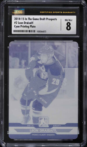 2014 In The Game Draft Printing Plate Leon Draisaitl ROOKIE 1/1 #2 CSG 8 RC