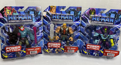 Netflix Masters of the Universe MOTU Power Attack He-Man, Skeleton & Trap Jaw