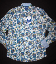 NICK GRAHAM Men's Slim Fit Performance Floral Dress Shirt NWT SIZE: LARGE