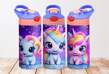 3D Unicorn 12oz Flip Top Kids Tumbler