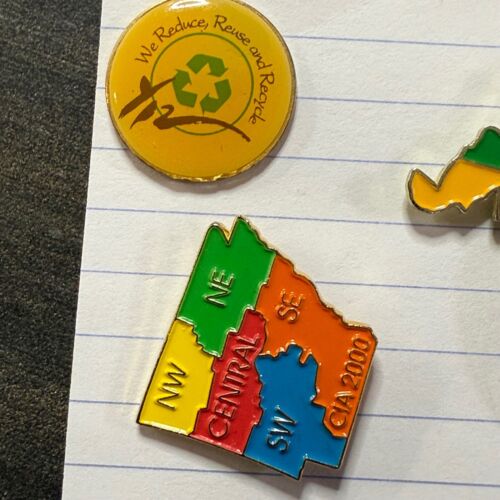 Vintage Enamel Pin Lot - Recycle Seniors Are Special CIA 2000 - Picture 3 of 4
