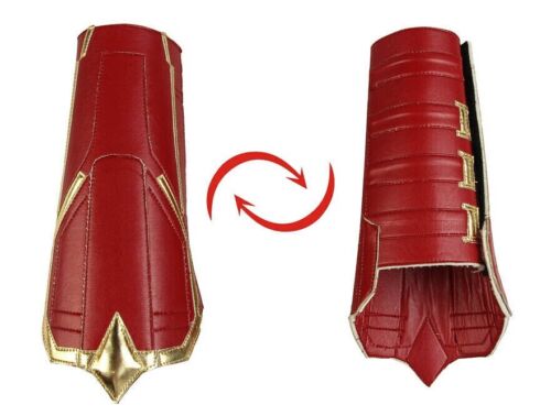 Captain Marvel Ms. Carol Danvers Cosplay Costume PU Leather Halloween Party HOT - Picture 9 of 12