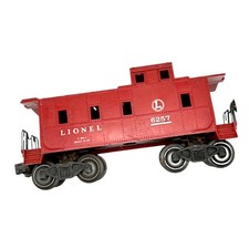 Lionel 6257 Caboose Red Circle L C-40-1 1947 Postwar Train Car O Gauge